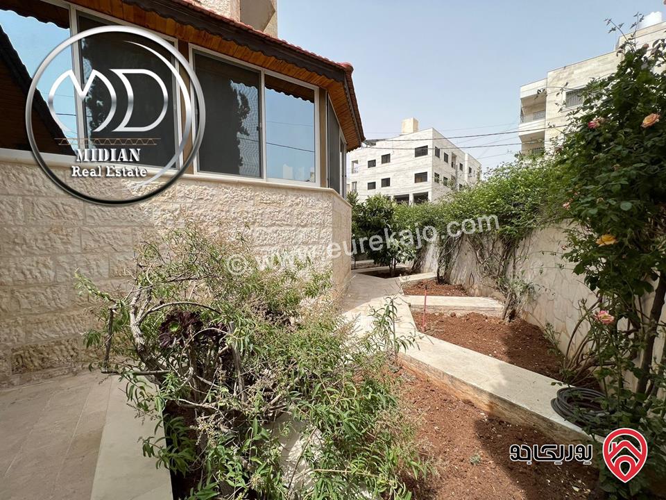 شقة دوبلكس ارضية طابقية فاخرة للبيع في عمان - خلدا مساحة 500م مع ترسات وحدائق 400م مع مسبح داخلي تصلح تجاري