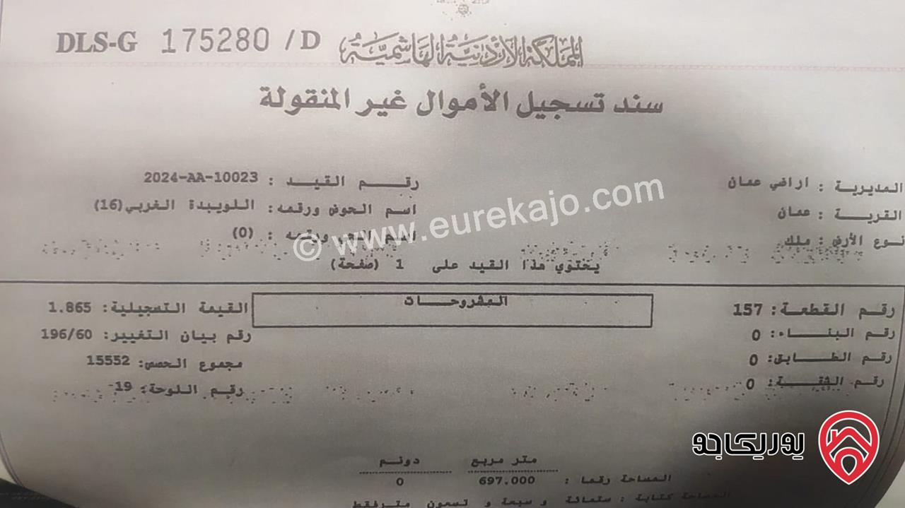 3 قطع أراضي- سكنية - متجاورة للبيع في عمان - اللويبدة – فرصة للاستثمار