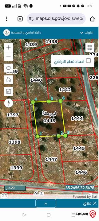قطعة أرض مساحة 800م للبيع في الزرقاء - ام رمانة