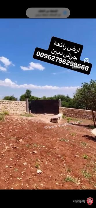 قطعة ارض مميزة مسساحة 2 دونم للبيع اراضي جرش دبين 