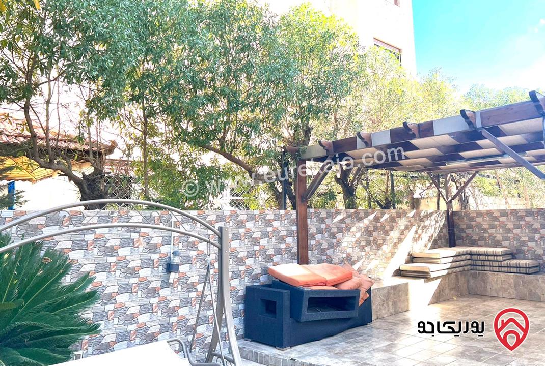 شقة أرضية مساحة 113م داخلي وخارجي 90م للبيع مفروشة في عمان - ضاحية الأمير راشد من المالك مباشرة