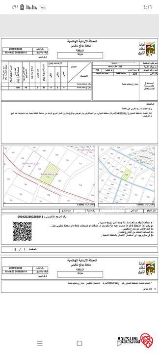 قطعة أرض للبيع في الزرقاء- على شارع الميه مساحة 2500م خلف سلطة المياة حي الجندي 