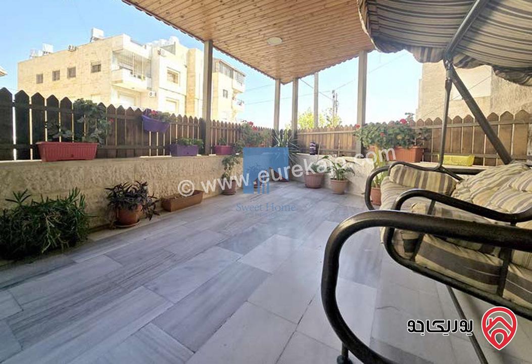 شقة أرضية فاخرة للبيع في عمان خلدا - قرب أسواق احتياجات 130م مع ترس 30م بسعر مغري