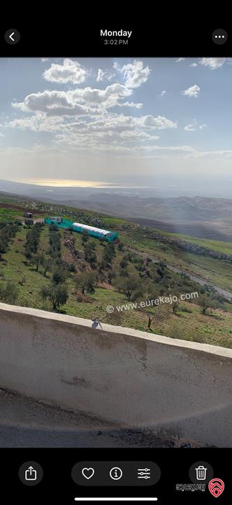 قطعة  أرض مساحة 4 دونم و 254م للبيع من أراضي غرب عمّان/ عراق الأمير من جهة بدر الجديده - مطلة على البحر الميت و القدس الشريف