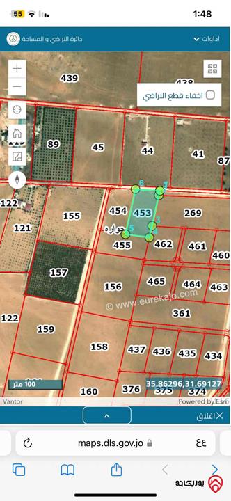 قطعة أرض مساحة 3 دونم و 700م للبيع من أراضي جنوب عمان - منطقة حواره