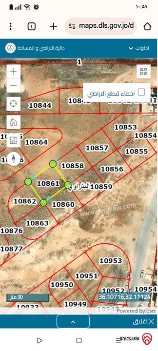 قطعة ارض مساحة 378م للبيع في الزرقاء - البتراوي الجنوبي 