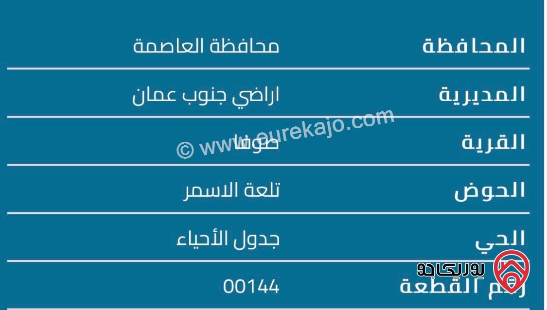 قطعة ارض مساحة 4 دونم للبيع من أراضي جنوب عمان - صوفا