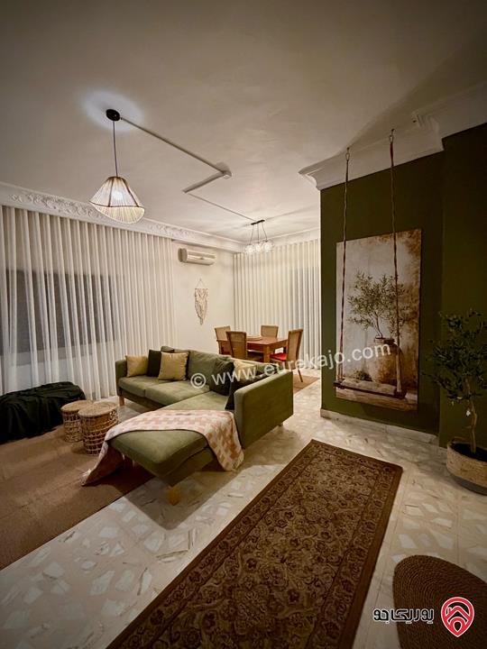 شقة مفروشة طابق ثالث مساحة 110م للايجار في عمان - اللويبدة جديد لم تسكن 