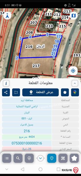 قطعة ارض مساحة 4 دونم و 424م للبيع في الاغوار الشمالية بالقرب من مستشفى ابي عبيدة 