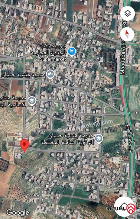 قطعة ارض مساحة 2 دونم للبيع في عمان - منشية حسبان