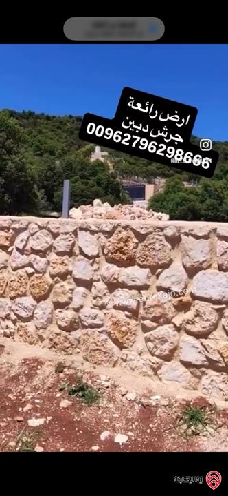 قطعة ارض مميزة مسساحة 2 دونم للبيع اراضي جرش دبين 