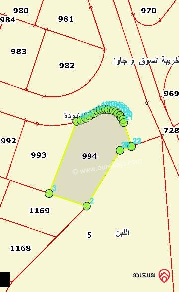 قطعة أرض مساحة 791م للبيع من أراضي جنوب عمان - اليادودة