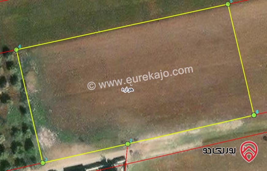 ارض 4200م في اربد - من اراضي حوارة حوض الزعر بسعر مغري 23د/م 