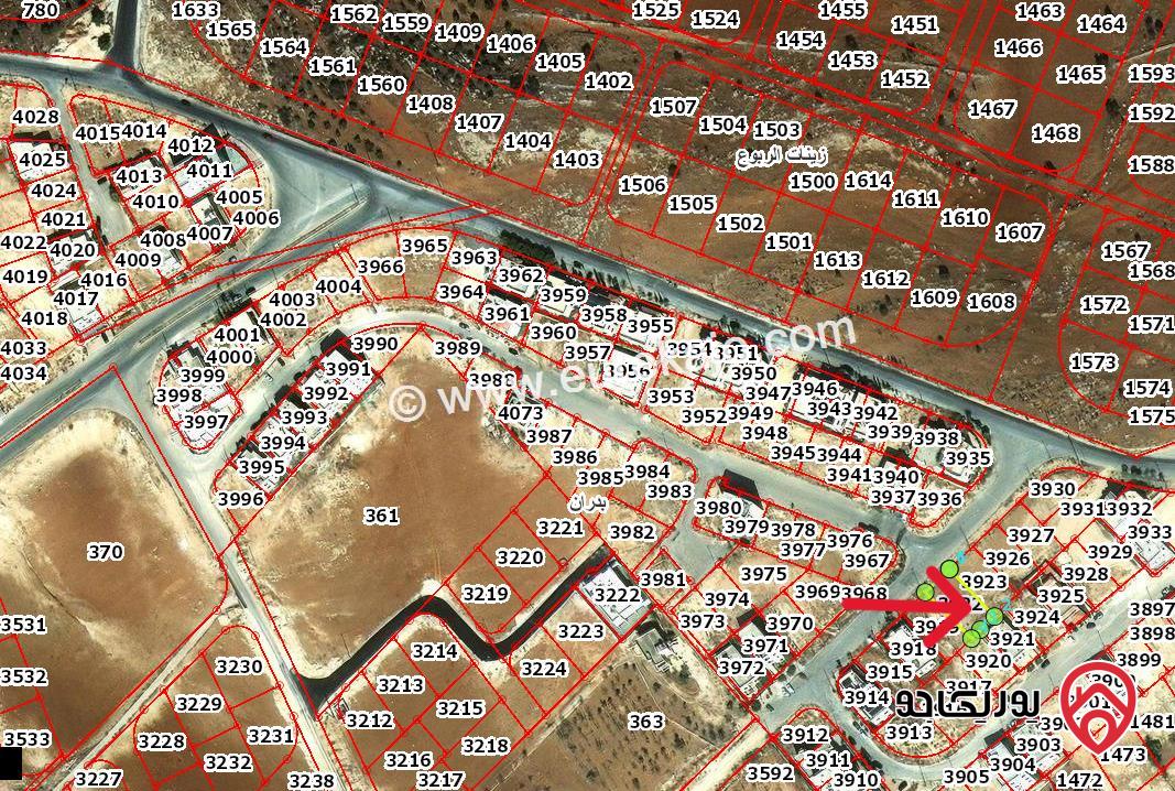 قطعة ارض مساحة 450م للبيع في عمان - شفا بدران منطقة سكنية واصل كل الخدمات