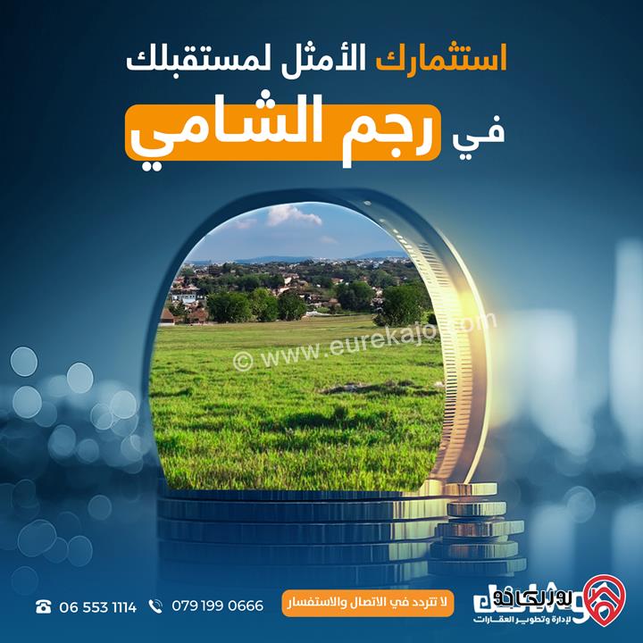 قطعة أرض مساحة 767م للبيع في عمان - رجم الشامي 