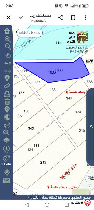 فرصة استثمارية مميزة – أرض سكنية مساحة 6 دونم و 159م للبيع من أراضي غرب عمان - البصة