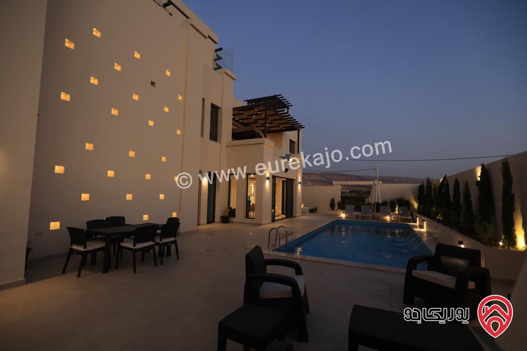 مزرعة مساحة الأرض 450م والبناء 210م للبيع في البحر الميت - السويمة بجانب الفنادق 