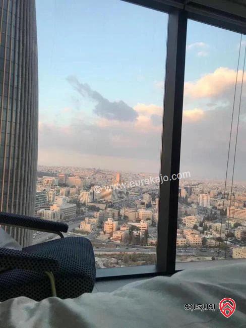 شقة مميزة جدا سوبر ديلوكس مفروشة مساحة 110م طابق 32 للايجار في عمان - بوليفارد العبدلي اطلالة رائعة
