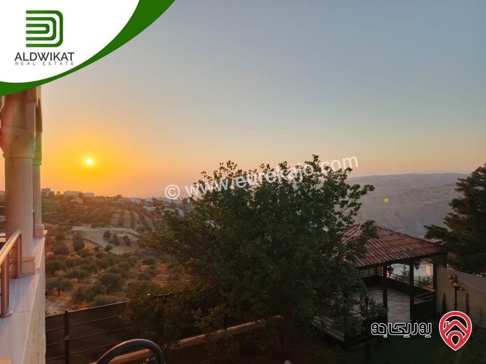 فيلا مستقلة مفروشة للبيع في عمان - ناعور مساحة الارض 1050م ومساحة البناء 1000م ومساحة الحديقة 400م ومساحة الترس 200م موقع اطلالة رائع ومميز