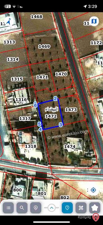 قطعة ارض مساحة 511م للبيع في عمان - منطقة البيضاء حوض الحميدين 
