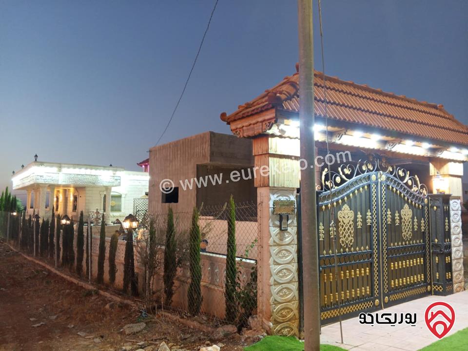 بيتين مستقلين عمار حديث على أرض 1 دونم للبيع في الرمثا الحي الغربي بجانب قصر النخيل بعيد عن الشارع الرئيسي 500م