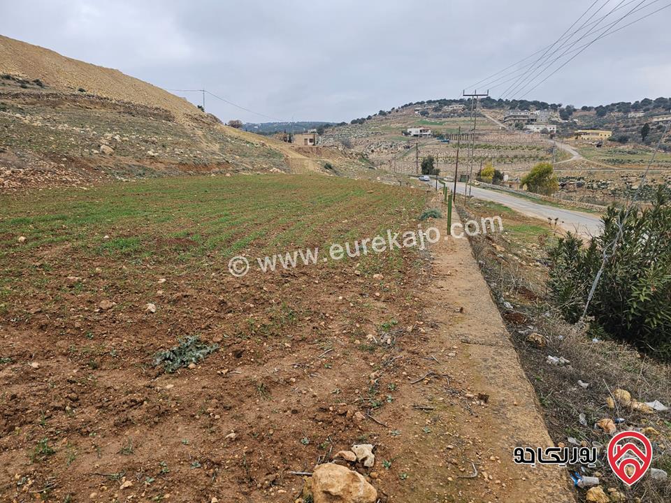 ارض مساحة 1 دونم و 800م للبيع في البلقاء - جلعد – على الشارع الرئيسي