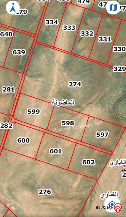 ارض استثمارية مساحة 11500م للبيع في عمان - الماضونة حوض الأمير كاني