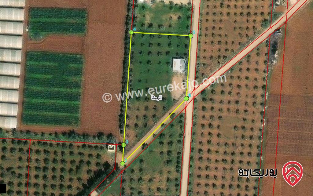 قطعة ارض مساحة 3 دونم و 900م للبيع في اربد - الرمثا غرب جسر الرمثا 