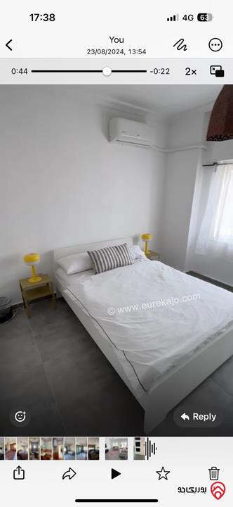 شقة تصميم حديث مريحة مساحة 95م طابق ثاني للإيجار مفروشة في عمان - جبل عمان قرب الدوار الرابع