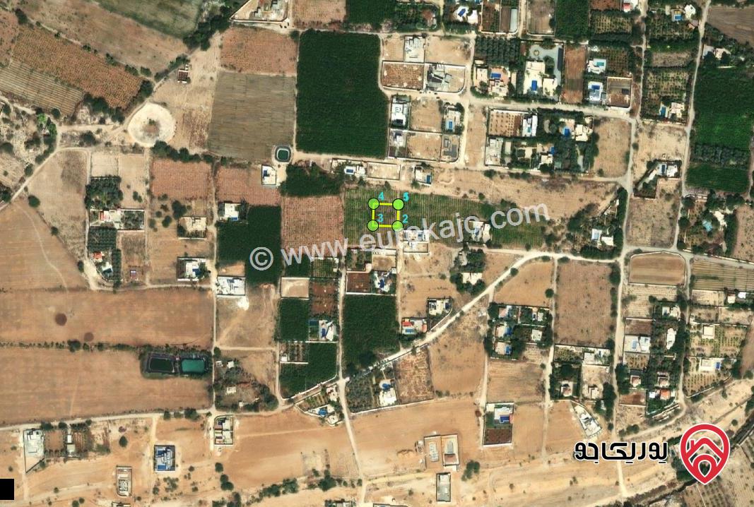 ارض مساحة 1120م للبيع من اراضي الشونة الجنوبية غور نمرين حوض السماسير