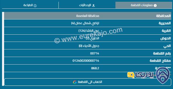 قطعة أرض مساحة 435م من أصل 868م للبيع في عين الباشا