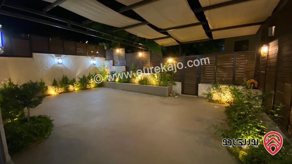 شقة أرضية طابقية مفروشة مساحة 302م داخلي و 70م خارجي للايجار في عمان - دير غبار