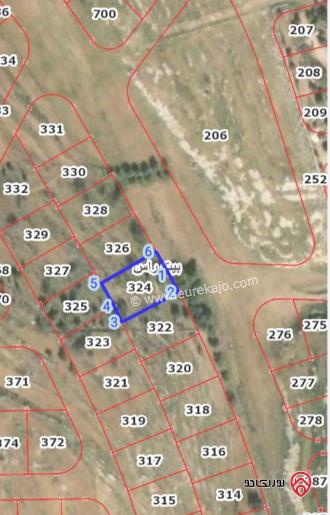قطعة أرض مساحة 642م للبيع في اربد - بيت راس	