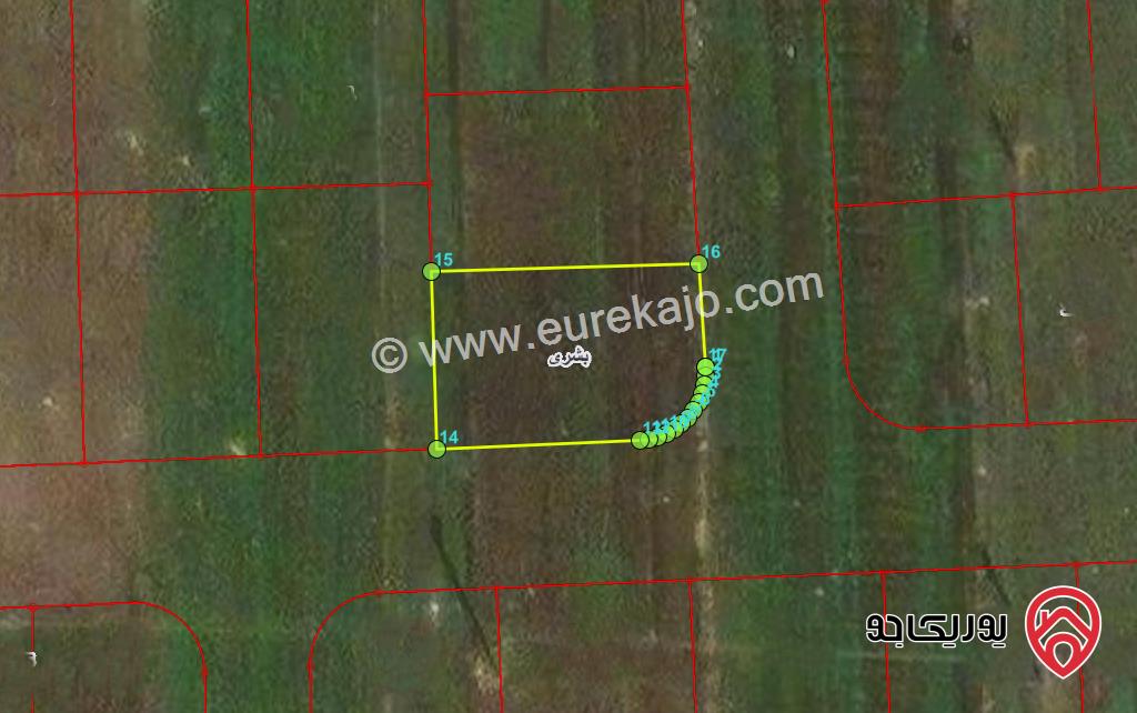 قطعة ارض مساحة 595م للبيع في اربد - بشرى شرق طريق عمان
