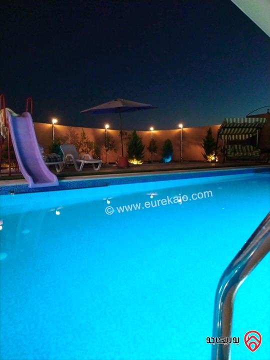 مزرعة للبيع في جرش - مقنطرة الشرقية مساحة الأرض 4092 متر مربع مع بناء شاليه 200 متر مربع حجر تشطيب سوبر ديلوكس ويوجد فيها مشروع زيتون مثمر وتقع على شارعين 
