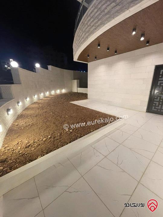 شقة فاخرة جديدة ارضية مساحة 188م داخلي و 90م خارجي للبيع في عمان - الجبيهة