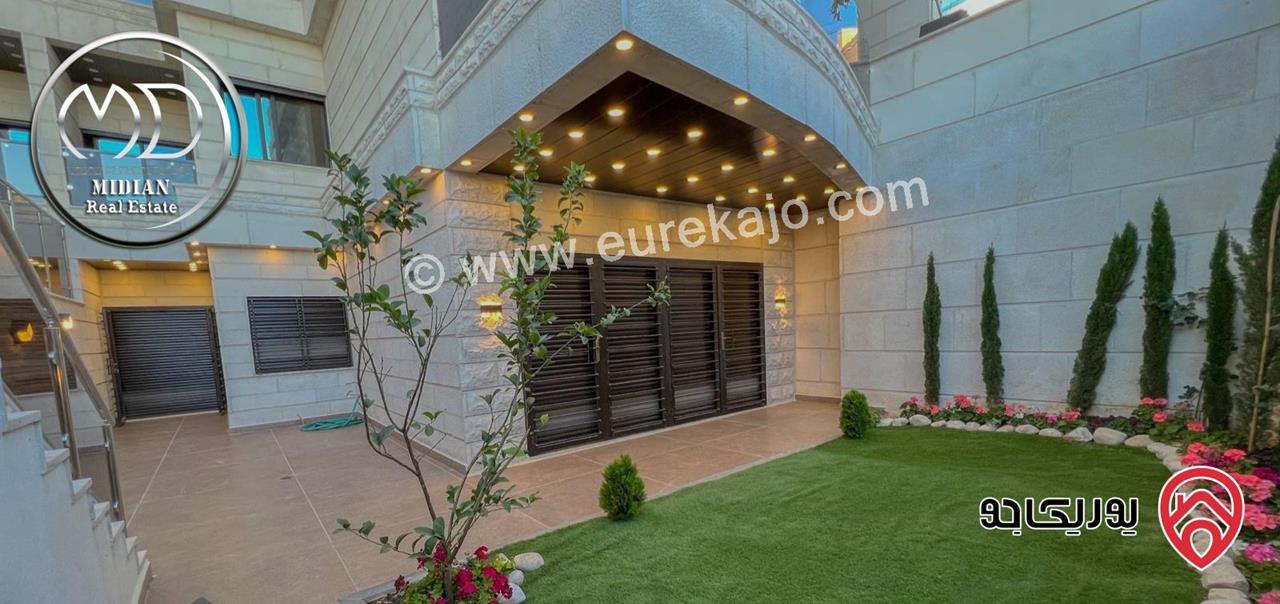 شقة شبه ارضي جديدة للبيع في عمان - ام السماق قرب الستي مول مساحة 160م مع ترس و حديقة 120م تشطيبات ديكورات فاخرة