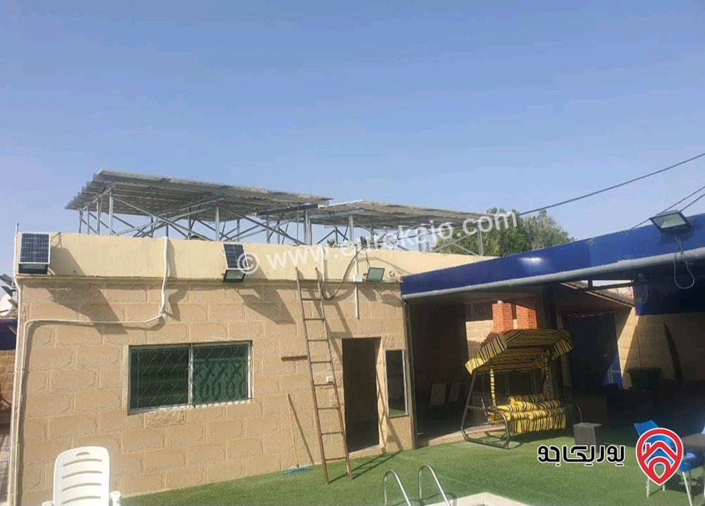 شاليه مساحة الأرض 560م وبناء 100م للبيع في الغور - جوفة الكفرين منطقة الشاليهات