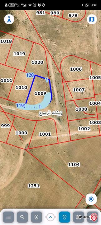 قطعة ارض مساحة 531م للبيع في عمان - شفا بدران زينات الربوع 