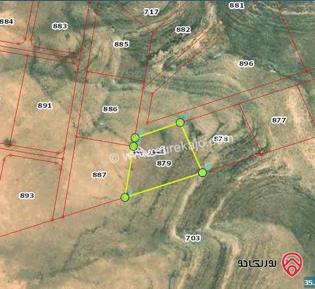 قطعة ارض مساحة 3539م للبيع في الكرك - قصور بشير 