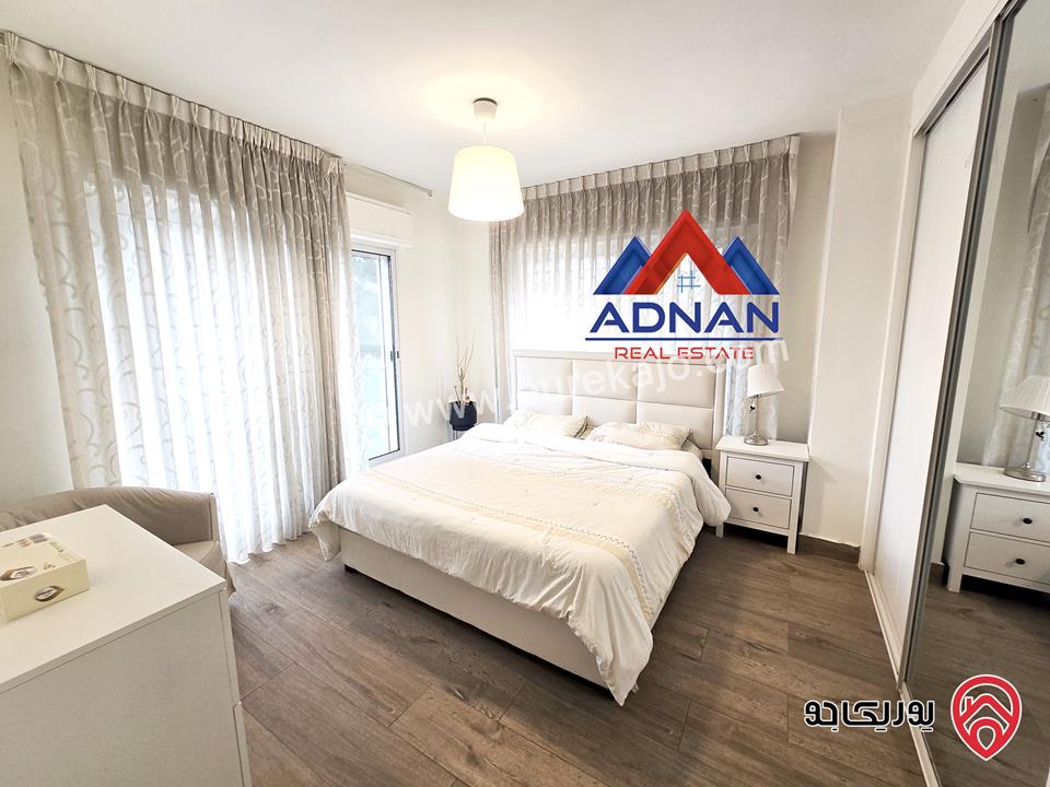 شقة مفروشة بالكامل مساحة 150م للإيجار في جبل عمان من ضمن كمباوند ( مسبح ونادي رياضي )