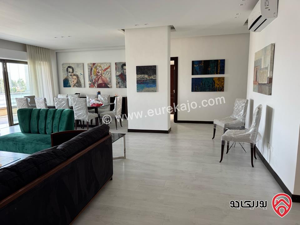 Furnished apartment For Rent in Amman, between 4th-5th circle, 298 square meters, 3 bedrooms, and office.