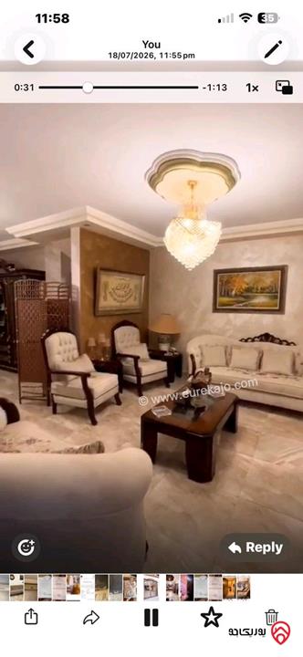 فيلا فاخرة مفروشة مساحة 331م على أرض 217م للبيع في عمان - الجندويل 