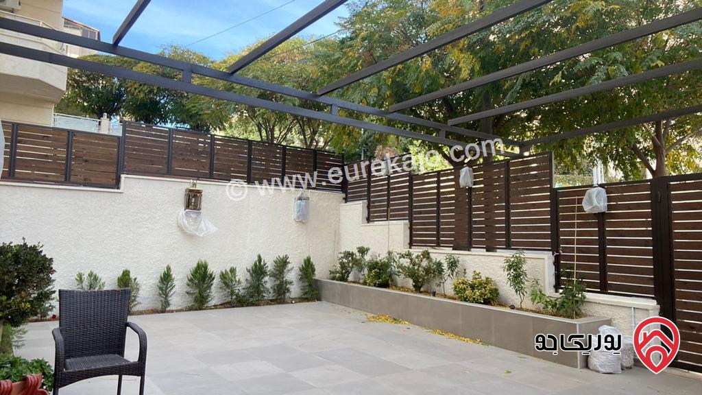 شقة أرضية طابقية مفروشة مساحة 302م داخلي و 70م خارجي للايجار في عمان - دير غبار