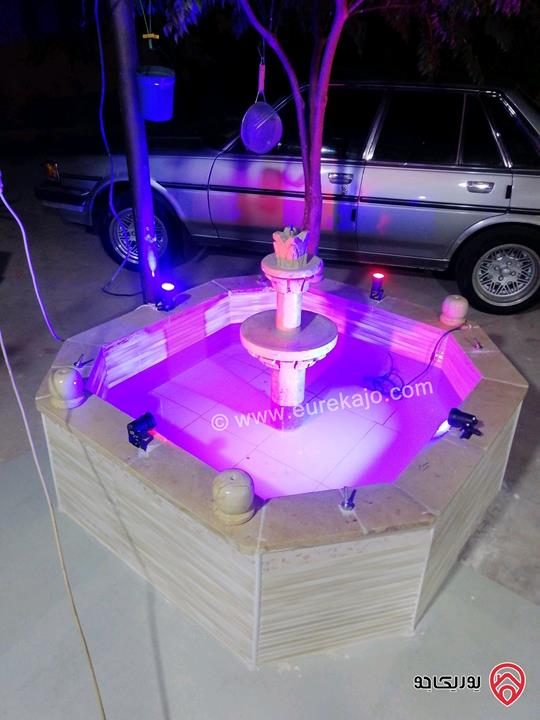 مزرعة ومنتجع مساحة الأرض 3 دونم و 700م والبناء 250م للبيع في اربد - كفر سوم قوشان مستقل استثمارية وسكنية