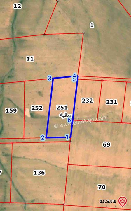 قطعة أرض مساحة 5 دونم للبيع من أراضي جنوب عمان