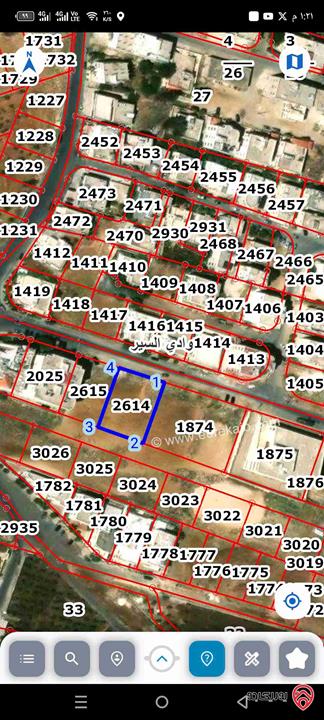 قطعة أرض مساحة 1 دونم و 162م للبيع في عمان - حوض الدربيات