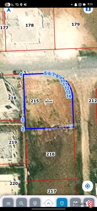 قطه ارض مساحة 641م للبيع في عمان - قرية سالم