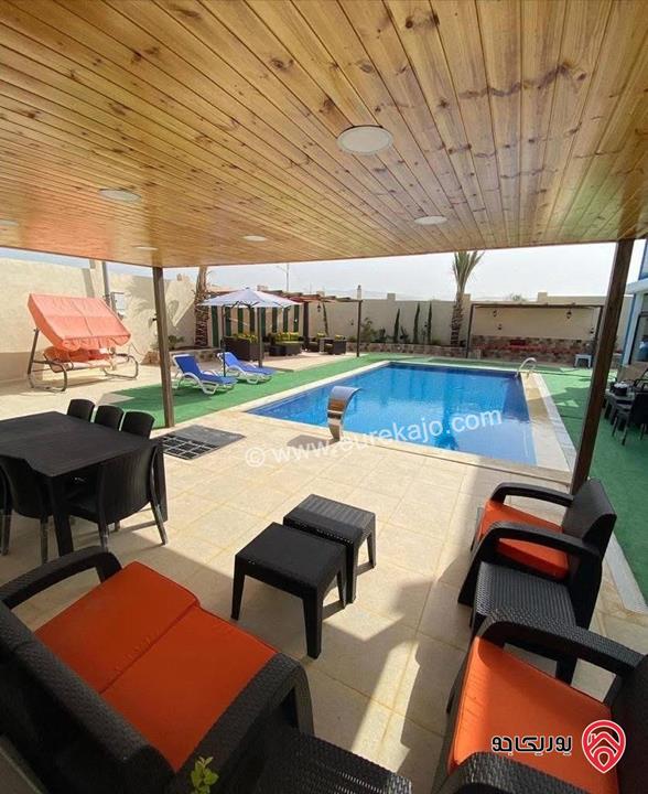 مزرعة مساحة الأرض 513م والبناء 154م للبيع في البحر الميت منطقة الغور شميساني 