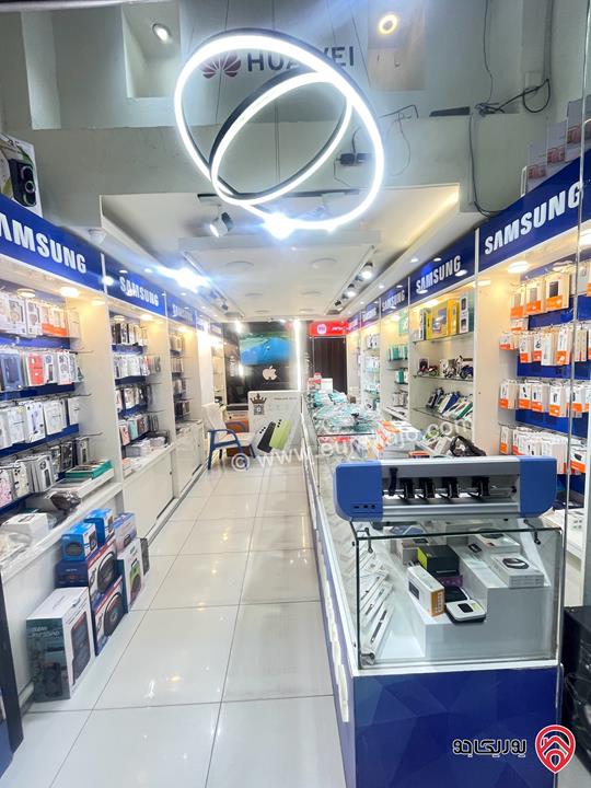 محل موبايلات مساحة 45م مجهز بالكامل للبيع بسعر مغري في عمان - الجبيهة